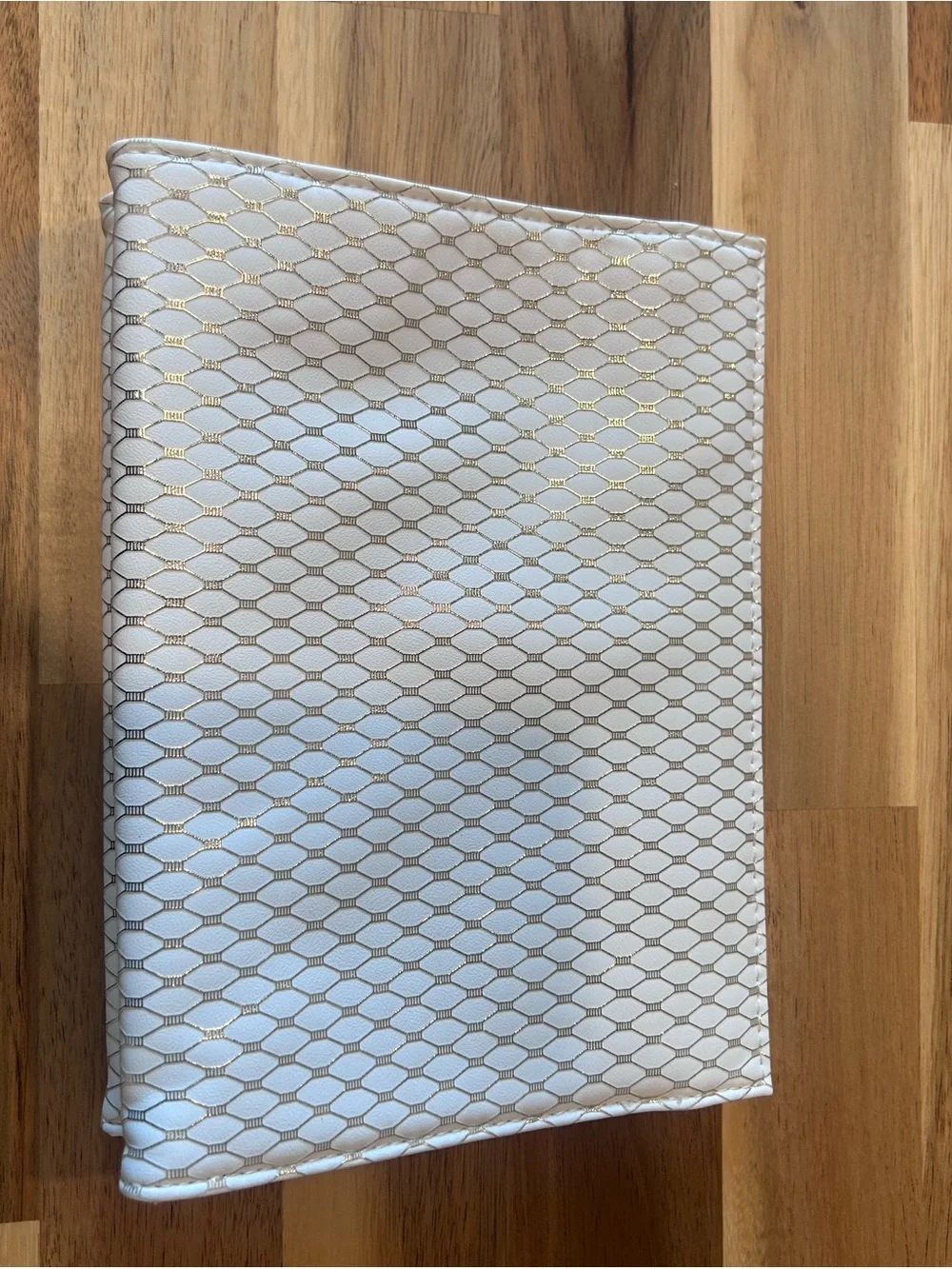 YSL Beauté White & Gold Snakeskin-Print Cosmetic Pouch